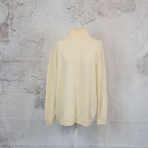 Studio 121 Mock Turtleneck Sweater 100% Wool - Cream Womens Size XL